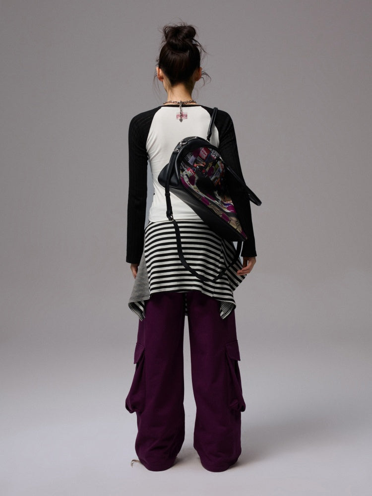 Cat & Dog Polka Dot Print Raglan Sleeve T-Shirt【s0000013863】