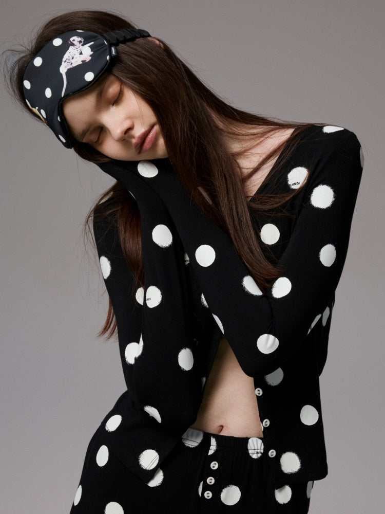 Polka Dot Ruffle Lingerie Non-Wire Bra Set【s0000014220】