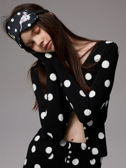 Polka Dot Ruffle Lingerie Non-Wire Bra Set【s0000014220】