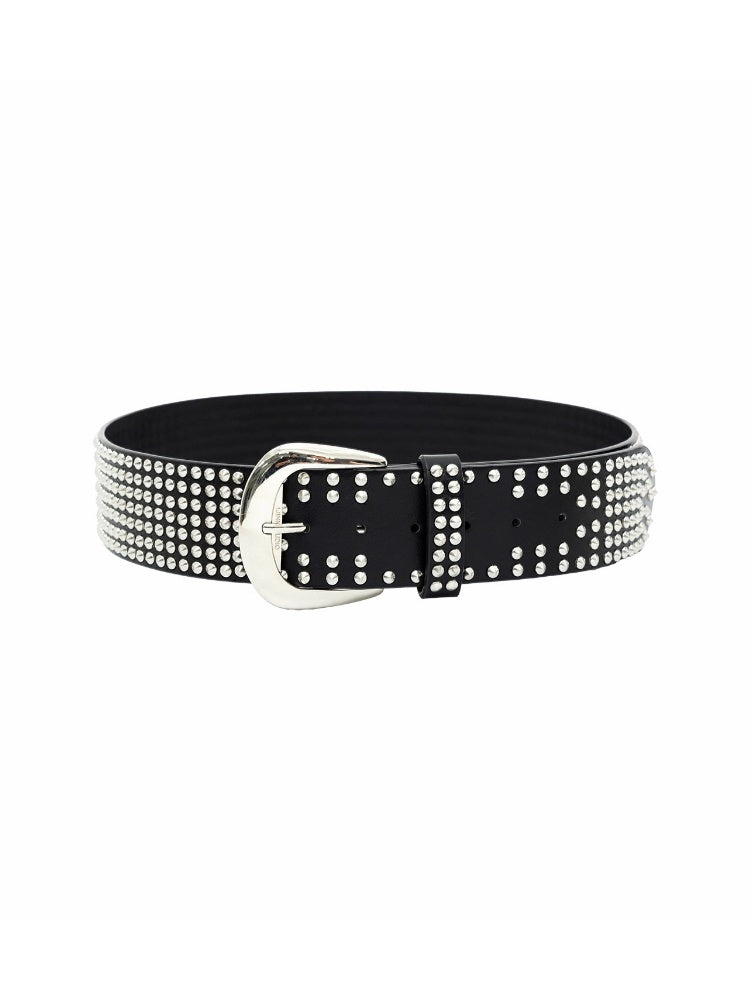 Heavy Industry Metal Rivet Punk Style Adjustable Wide & Narrow Belt【s0000014223】