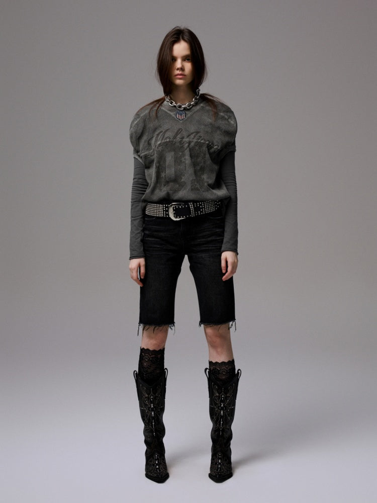 Heavy Industry Metal Rivet Punk Style Adjustable Wide & Narrow Belt【s0000014223】