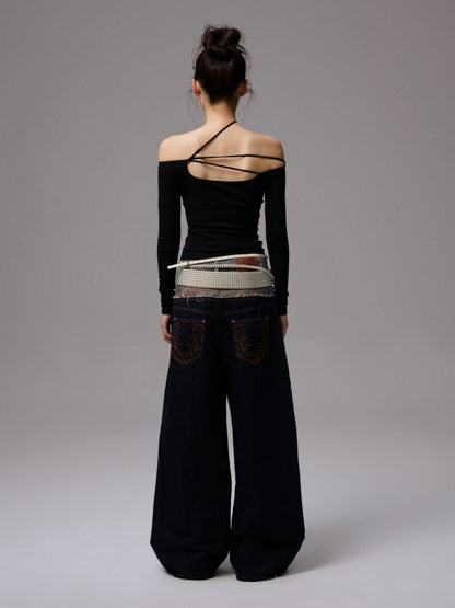 Heavy Industry Metal Rivet Punk Style Adjustable Wide & Narrow Belt【s0000014223】