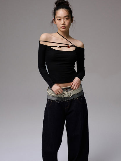 Heavy Industry Metal Rivet Punk Style Adjustable Wide & Narrow Belt【s0000014223】