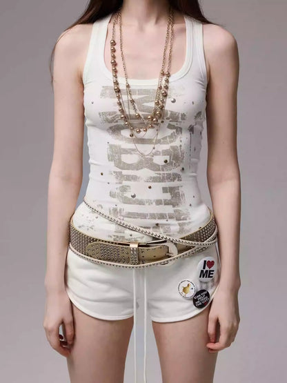 Heavy Industry Metal Rivet Punk Style Adjustable Wide & Narrow Belt【s0000014223】