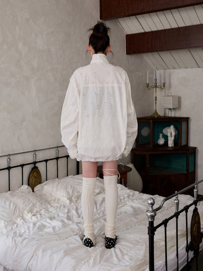 Heavy Industrial Embroidery Jacquard Multi-Pocket Stand Collar Cargo High-End Loose Jacket【s0000014224】