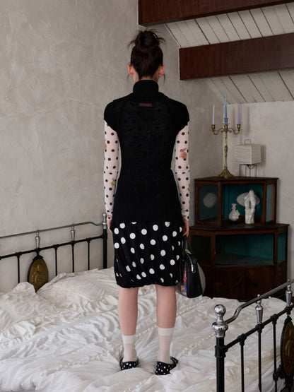 Slanted Placket Irregular Pile Collar Sense Slim Waist Lazy Knit Cardigan【s0000014227】