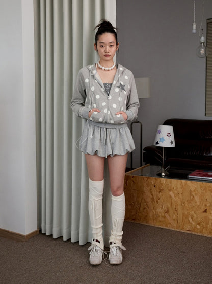 Solid Color Knitted Cross-Strap Leg Sleeve Stack Socks【s0000014232】