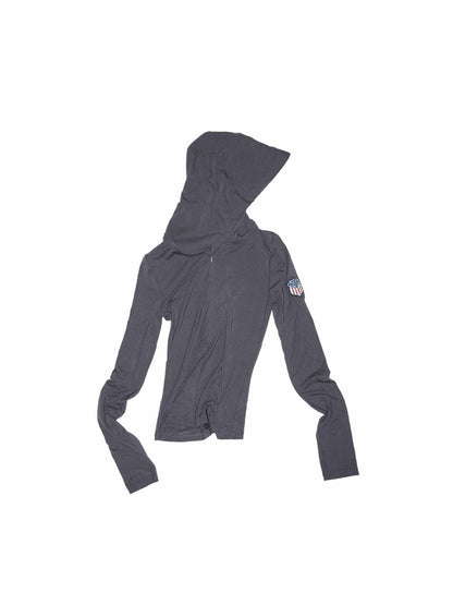 Hooded Chest Zipper Skinny Long Sleeve T-Shirt【s0000014239】
