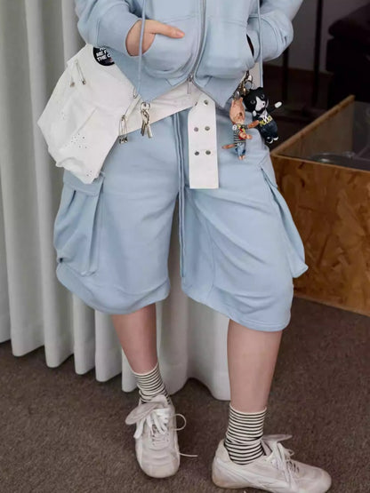 Heavy Industrial Embroidery Jacquard Workwear Multi-Pocket Waist Closure Waist Bag【s0000014242】