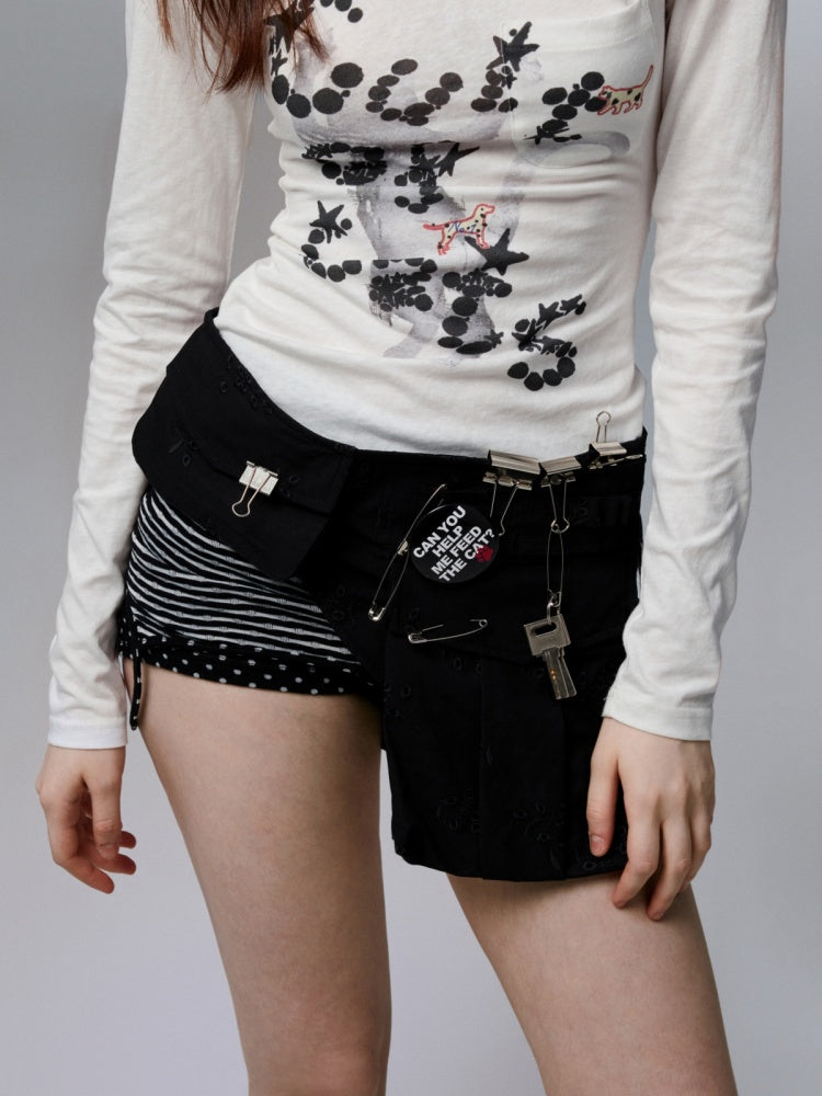 Heavy Industrial Embroidery Jacquard Workwear Multi-Pocket Waist Closure Waist Bag【s0000014242】