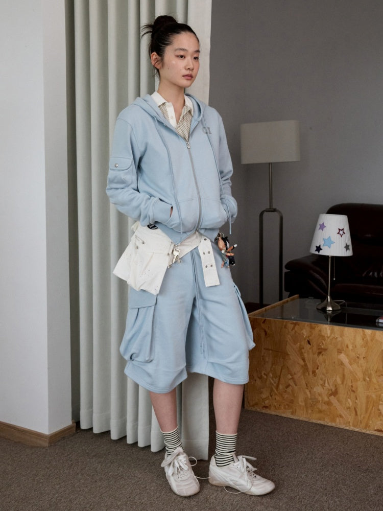 Heavy Industrial Embroidery Jacquard Workwear Multi-Pocket Waist Closure Waist Bag【s0000014242】