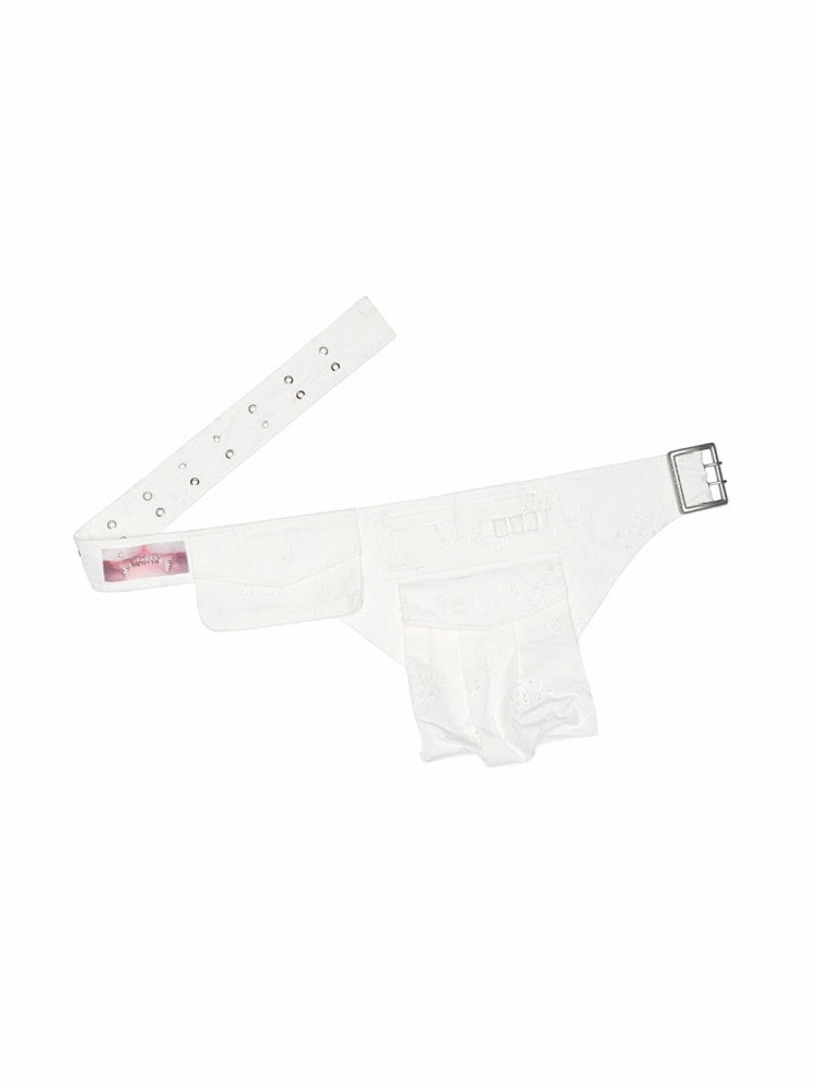 Heavy Industrial Embroidery Jacquard Workwear Multi-Pocket Waist Closure Waist Bag【s0000014242】