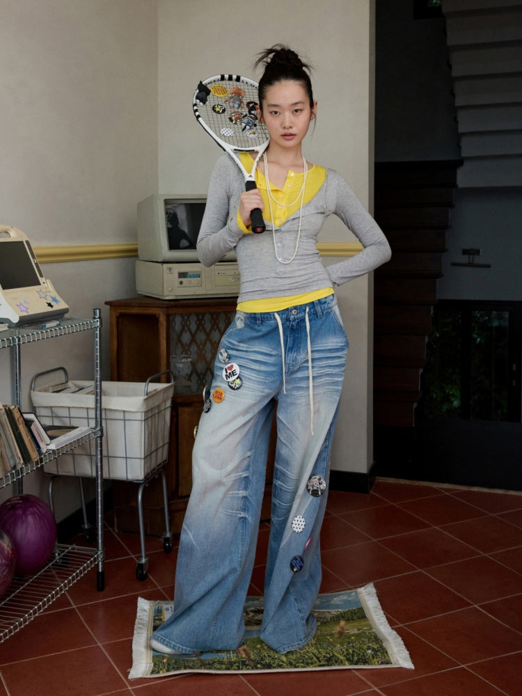 Henry Wears Two Contrasting Slightly Stretched Slimming Base Layers Long-Sleeved T-Shirts【s0000014248】