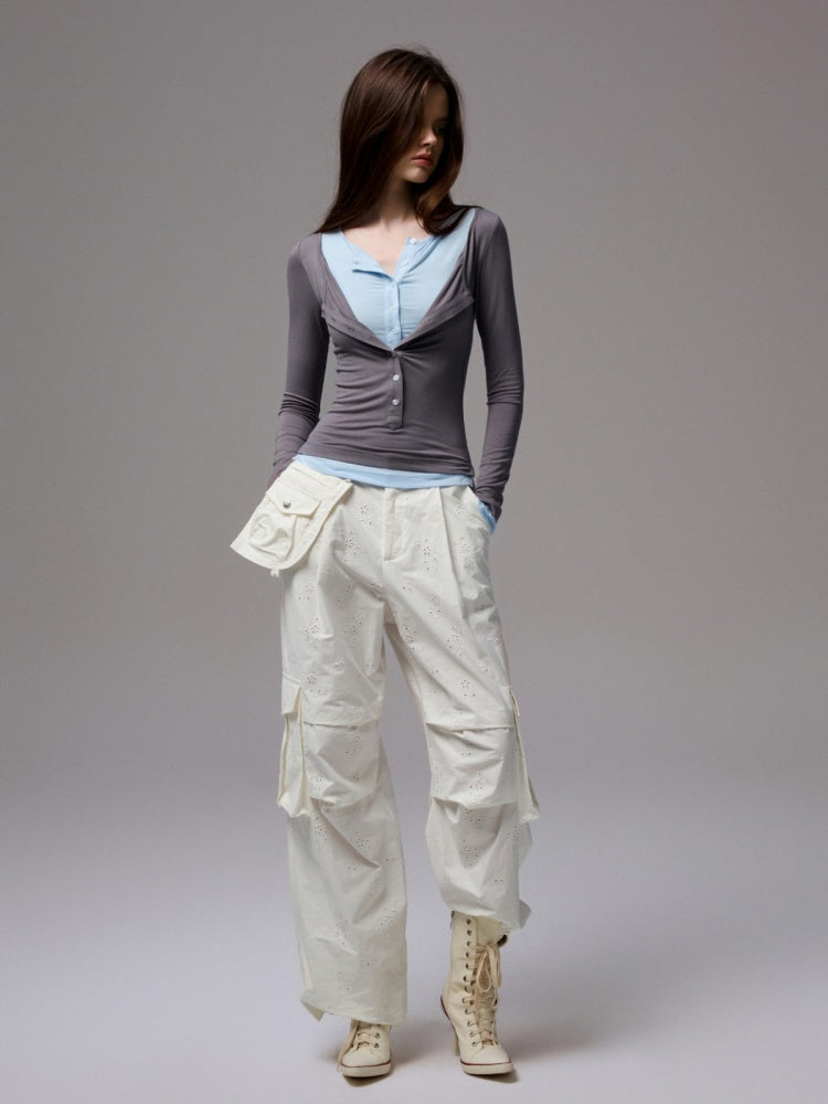 Henry Wears Two Contrasting Slightly Stretched Slimming Base Layers Long-Sleeved T-Shirts【s0000014248】