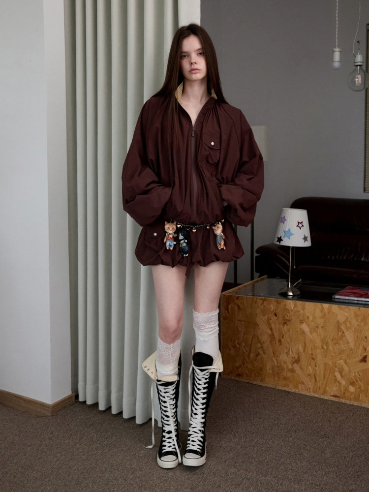 Vintage Patchwork Plaid Jacket Double Waist Bud Workwear Skirt Set【s0000014249】