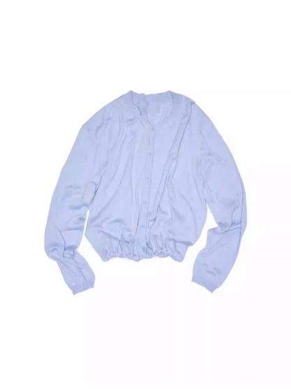 Henry Collar Bud Long Sleeve Wool Knitted Cardigan【s0000014252】