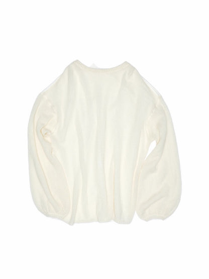 Lazy Mohair Striped Patchwork Dropped Shoulder Long Sleeve Knit Shirt 【s0000014253】