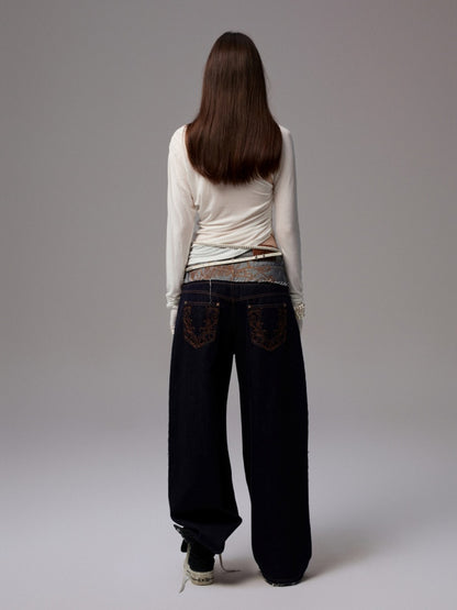 Pleated Slanted Shoulder Cutout Asymmetrical Design Long Sleeve T-Shirt【s0000014260】