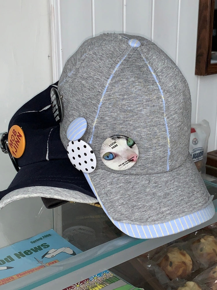 Personality Badge Contrast Check Patchwork Peaked Raw Edge Design Baseball Cap【s0000014264】