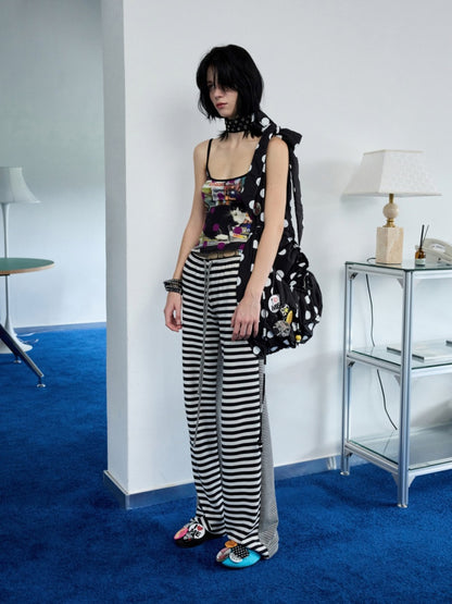 Polka Dot Pleated Drawstring Beaded Dumpling Casual Versatile One-Shoulder Crossbody Bag【s0000014265】