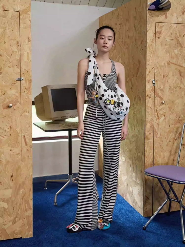 Polka Dot Pleated Drawstring Beaded Dumpling Casual Versatile One-Shoulder Crossbody Bag【s0000014265】