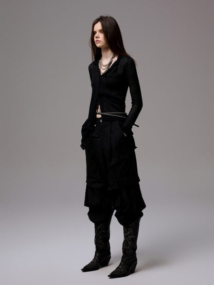 Mohair Ultra-Thin Basic Solid Color Knitted Slightly Transparent Lazy Slim Cardigan【s0000014266】