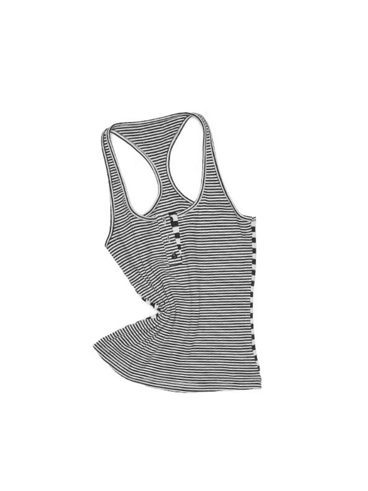 Double-Sided Striped Patchwork I-Line Vest Long Sleeve Knitted Cardigan Straight Trouser Set【s0000014267】