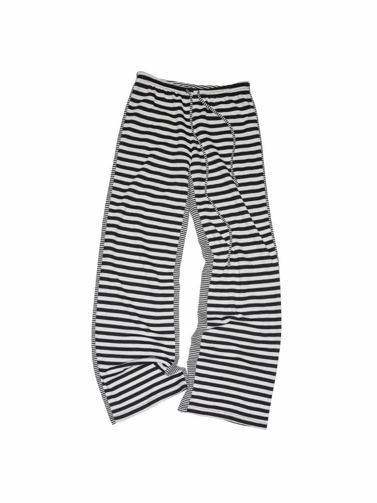 Double-Sided Striped Patchwork I-Line Vest Long Sleeve Knitted Cardigan Straight Trouser Set【s0000014267】