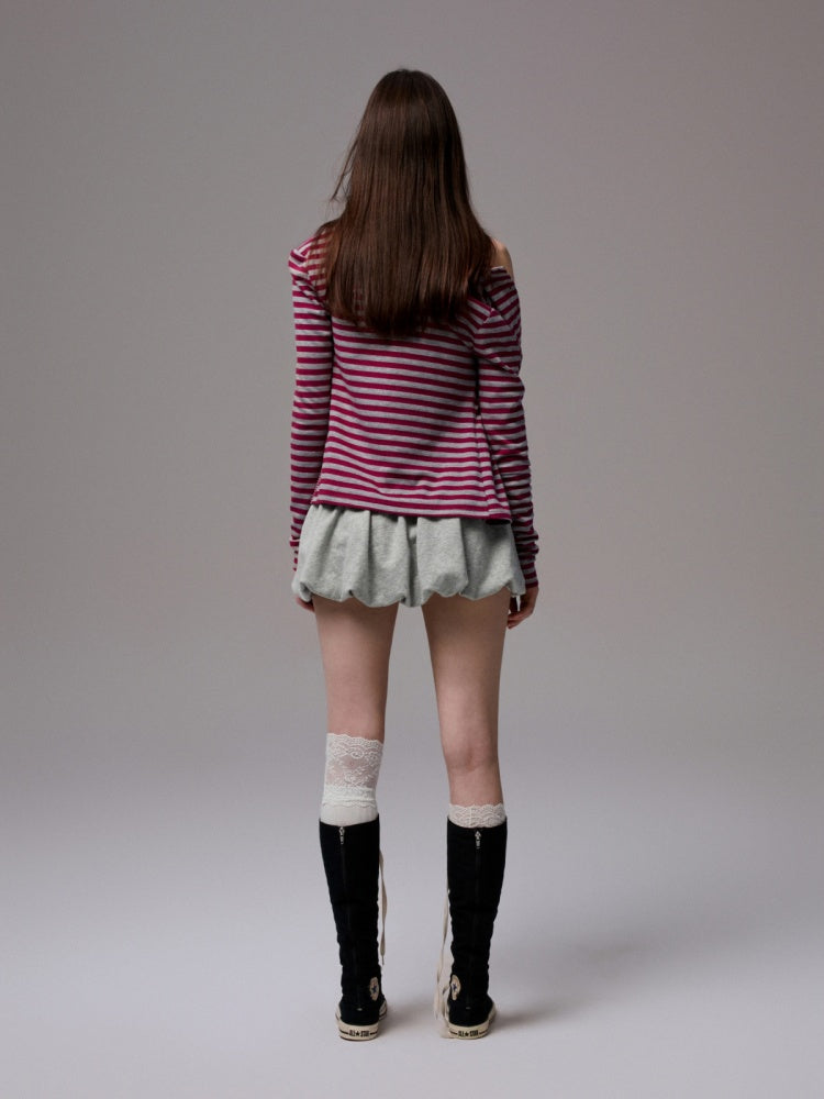 Double-Sided Striped Patchwork I-Line Vest Long Sleeve Knitted Cardigan Straight Trouser Set【s0000014267】