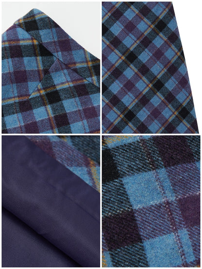 "Overture To The Night" Wool Tweed Plaid High-Waisted Hip A-Line Skirt【s0000014271】