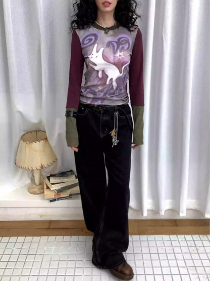 "Retro Ash" Commuter Loose Straight Jeans【s0000014275】