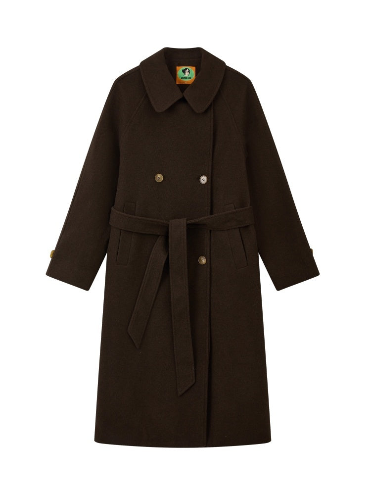 "Retro Roaming" Retro Casual Raglan Sleeve Mid-Length Wool Coat【s0000014282】