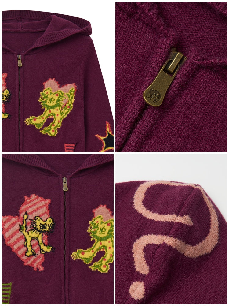 "Wang Xingren Fault Report" Casual Hooded Cardigan【s0000014285】