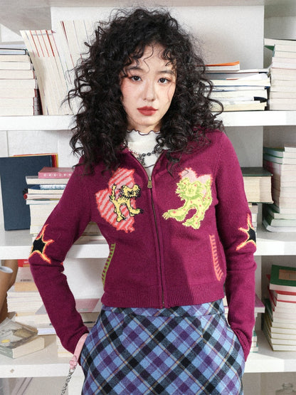 "Wang Xingren Fault Report" Casual Hooded Cardigan【s0000014285】
