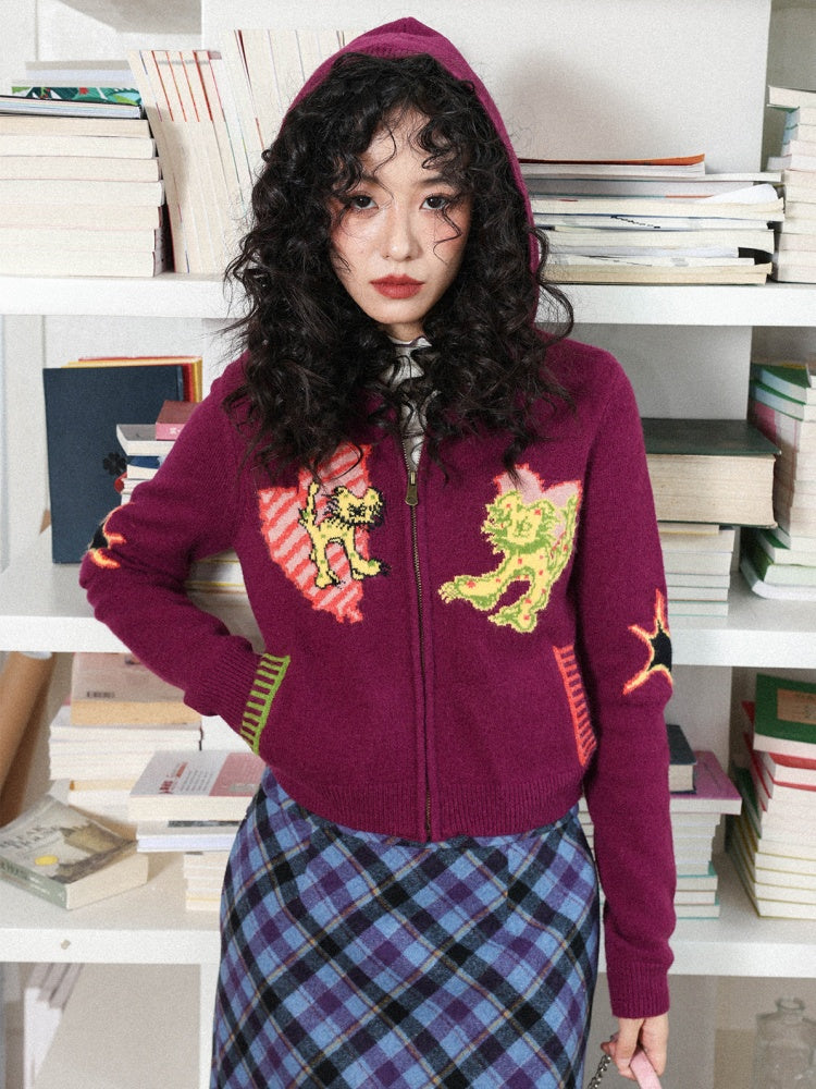 "Wang Xingren Fault Report" Casual Hooded Cardigan【s0000014285】