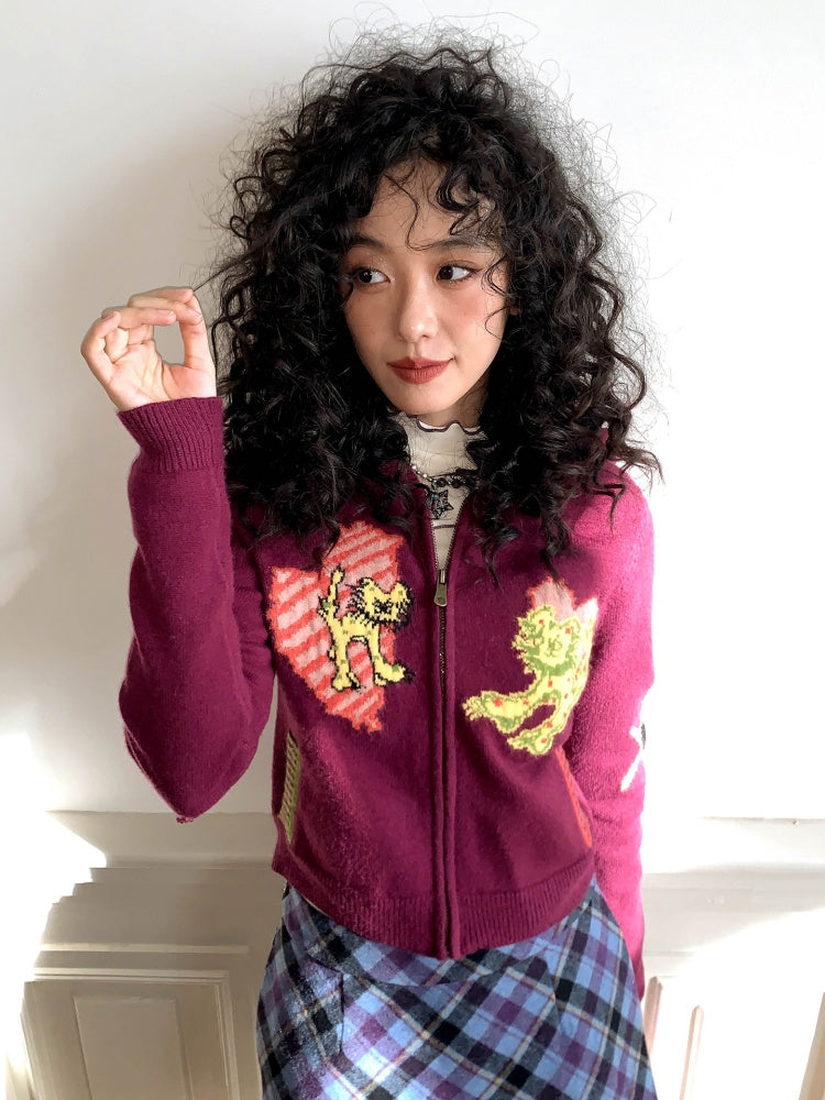 "Wang Xingren Fault Report" Casual Hooded Cardigan【s0000014285】