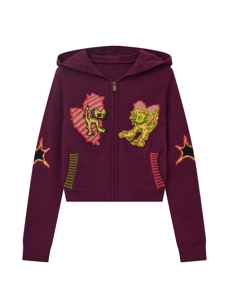 "Wang Xingren Fault Report" Casual Hooded Cardigan【s0000014285】