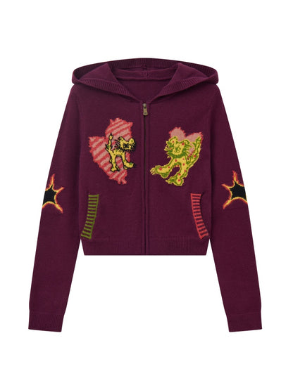 "Wang Xingren Fault Report" Casual Hooded Cardigan【s0000014285】