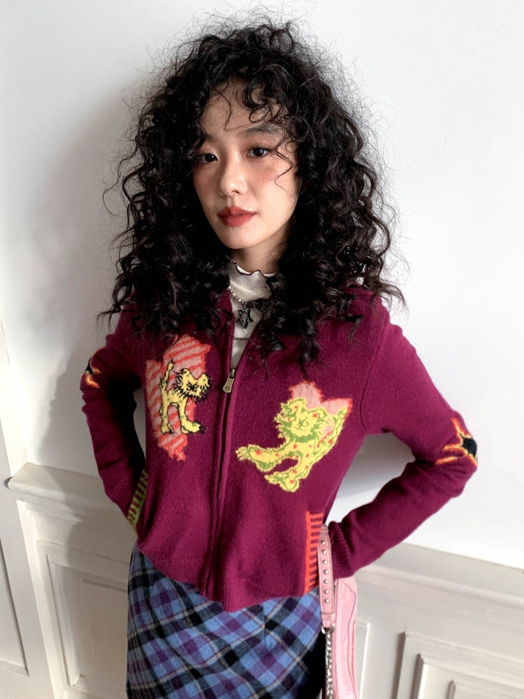 "Wang Xingren Fault Report" Casual Hooded Cardigan【s0000014285】
