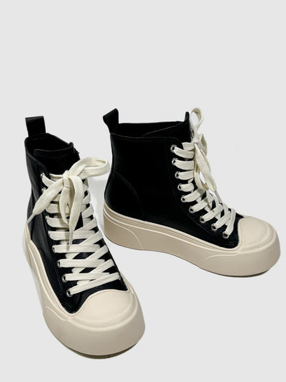 Platform Short Le Martin Boots Strap Design Sense Contrast Hot Girl Dancing Booties【s0000014287】