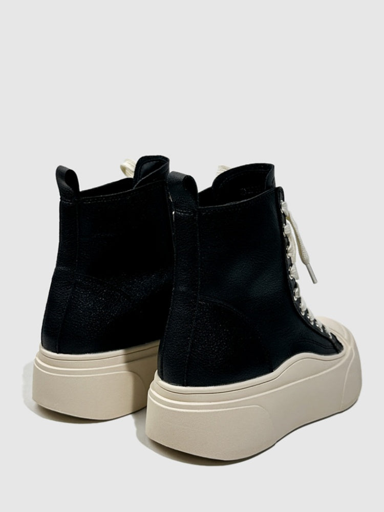 Platform Short Le Martin Boots Strap Design Sense Contrast Hot Girl Dancing Booties【s0000014287】