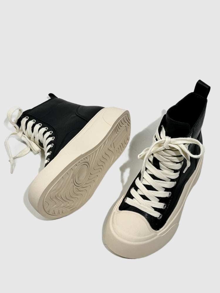 Platform Short Le Martin Boots Strap Design Sense Contrast Hot Girl Dancing Booties【s0000014287】