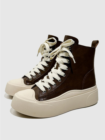 Platform Short Le Martin Boots Strap Design Sense Contrast Hot Girl Dancing Booties【s0000014287】