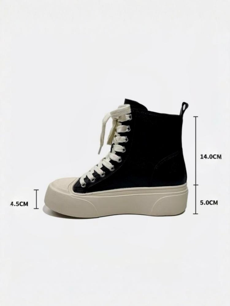 Platform Short Le Martin Boots Strap Design Sense Contrast Hot Girl Dancing Booties【s0000014287】