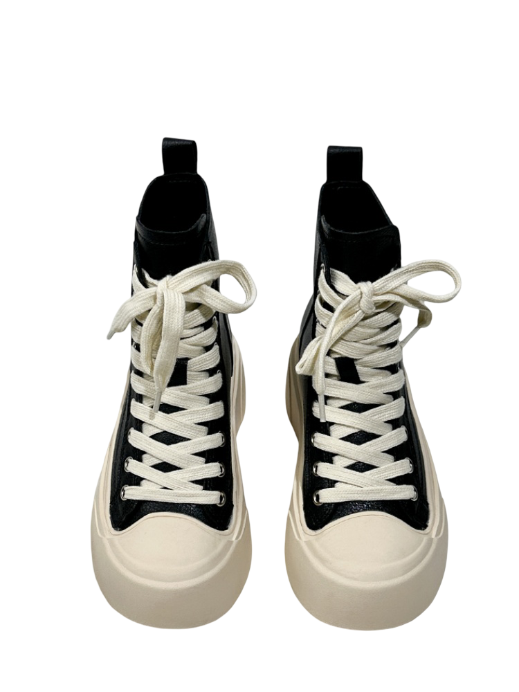 Platform Short Le Martin Boots Strap Design Sense Contrast Hot Girl Dancing Booties【s0000014287】