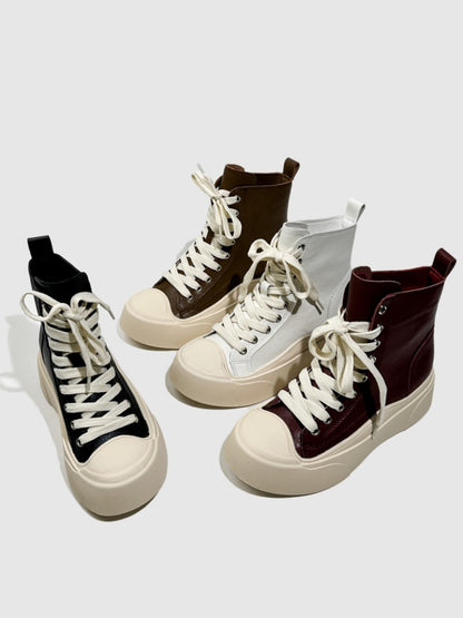 Platform Short Le Martin Boots Strap Design Sense Contrast Hot Girl Dancing Booties【s0000014287】