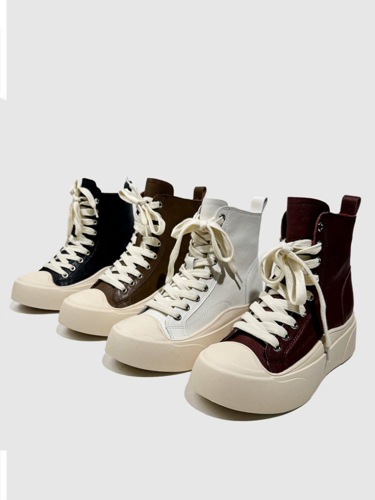 Platform Short Le Martin Boots Strap Design Sense Contrast Hot Girl Dancing Booties【s0000014287】