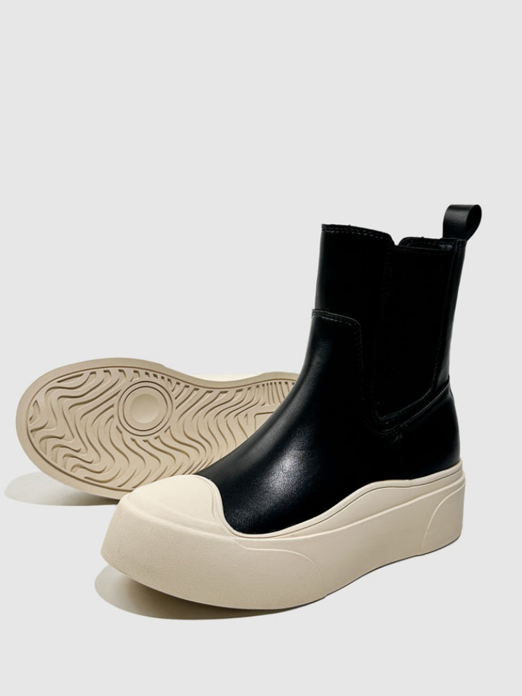 Platform Tobacco Boots Short Music British Style Chelsea Boots Short Fashion Martin Boots【s0000014288】