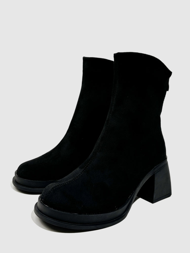 Thick Sole Slimming Fashion Boots Spice Girls Thick Heels Sweet Cool Y2k Vintage Short Martin Boots【s0000014289】