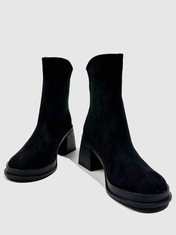 Thick Sole Slimming Fashion Boots Spice Girls Thick Heels Sweet Cool Y2k Vintage Short Martin Boots【s0000014289】